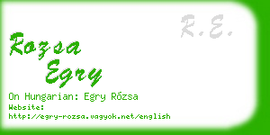 rozsa egry business card